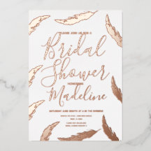 Invitaciones de boda prensadas para ducha de novia