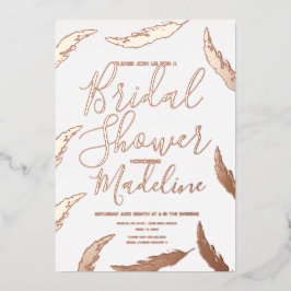 Invitaciones de boda prensadas para ducha de novia