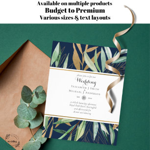 INVITACIONES DE BODA PRESUPUESTARIA Hojas verdes