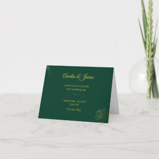 Invitaciones de Boda Romance Esmeralda