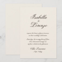 Invitaciones de boda románticas con caligrafía tos