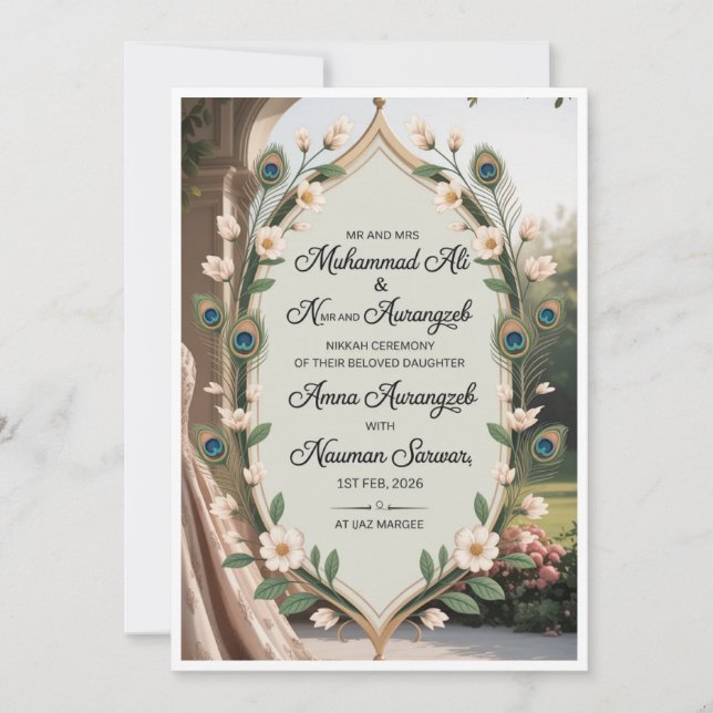 Invitaciones de Boda Románticas 💍 – Elegantes e I (Anverso)
