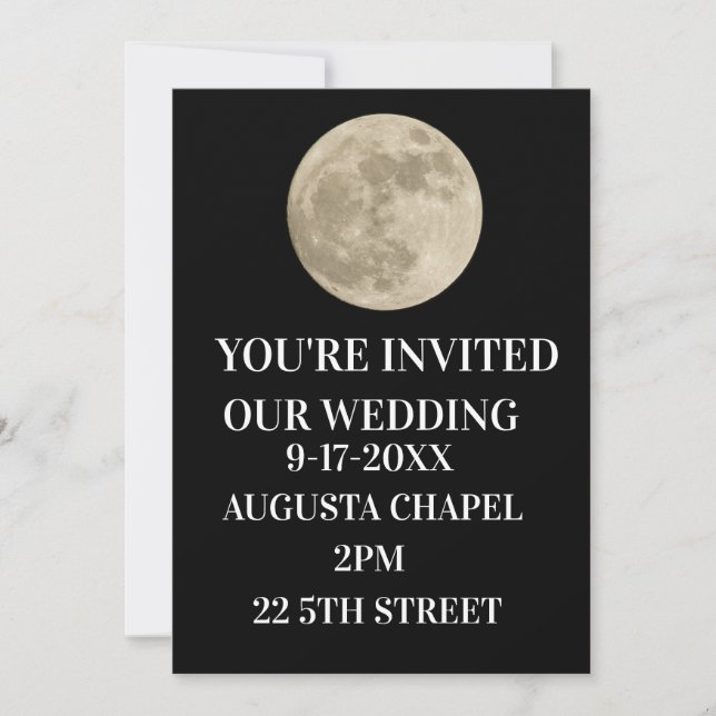 INVITACIONES DE BODA ROMÁNTICAS PERSONALIZADAS DE  (Anverso)