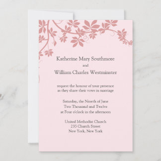 Invitaciones De Boda Rosa Ligera Y Mauve