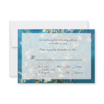 Invitaciones de boda RSVP de arte fino famoso