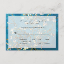 Invitaciones de boda RSVP de arte fino famoso