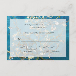 Invitaciones de boda RSVP de arte fino famoso