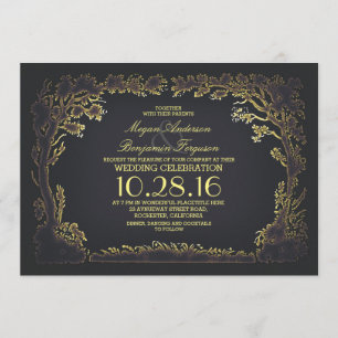 invitaciones de boda rústicas antiguas para pareja
