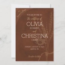 Invitaciones de Boda Rústicas para Siempre, Marrón