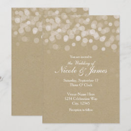 Invitaciones de boda rústicas sencillas de papel m