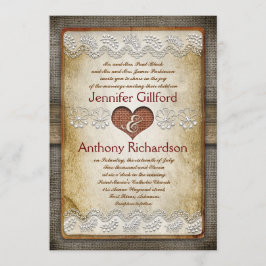 invitaciones de boda rústicas y antiguas