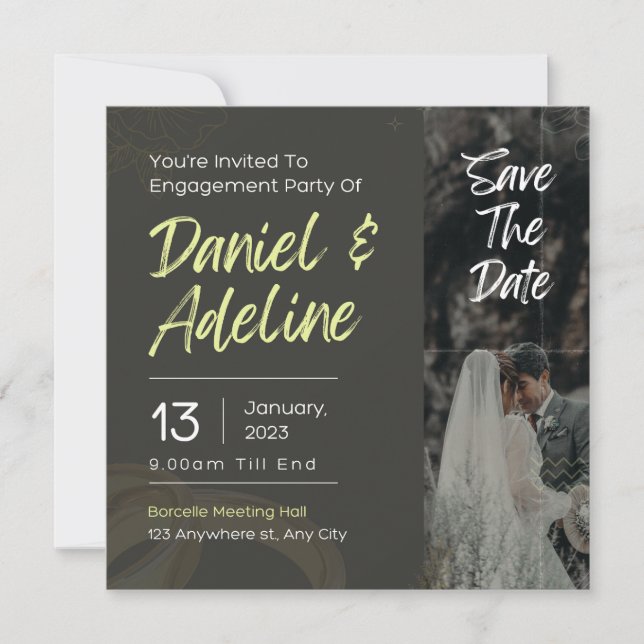 Invitaciones de Boda Save The Dates (Anverso)