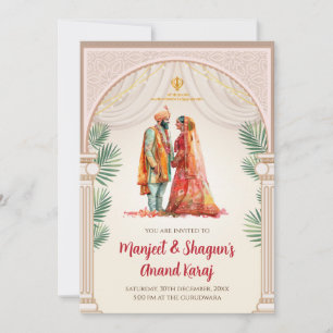 Invitaciones de boda Sikh Invitaciones digitales p