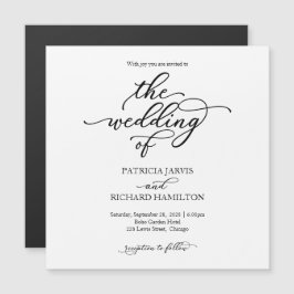 Invitaciones de boda simples y elegantes en blanco
