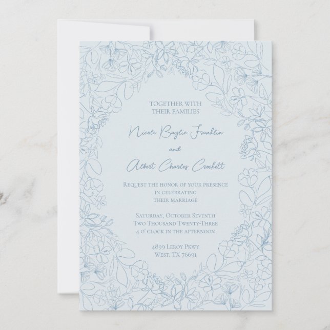 Invitaciones de boda Spring Whimsy (Anverso)