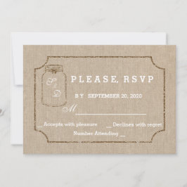 Invitaciones de Boda | Tarjeta de RSVP de Lino en