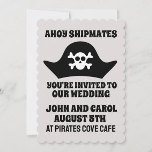INVITACIONES DE BODA TEMÁTICA PIRATA