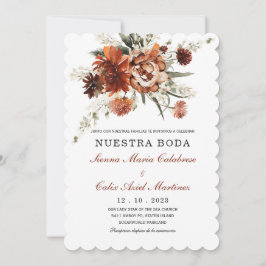 Invitaciones de Boda Terracota Elegantes
