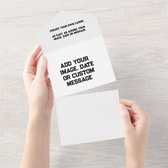 Invitaciones de boda todo en uno - Personalizado e (desgarro)