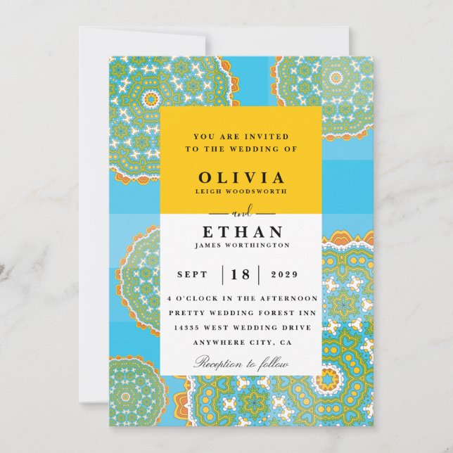 Invitaciones de boda tradicionales de Ndebele (Anverso)