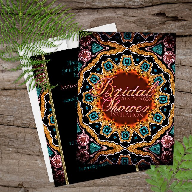 Invitaciones de boda Tribal Rustic Sparkle (Subido por el creador)