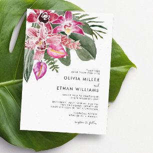 Invitaciones de Boda Tropicales Coloridas