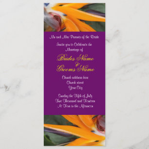Invitaciones de boda tropicales Pasión en el Paraí