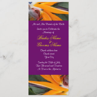 Invitaciones de boda tropicales Pasión en el Paraí