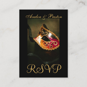 Invitaciones de boda venecianas de RSVP de la