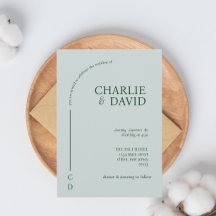 Invitaciones de boda verde esmeralda