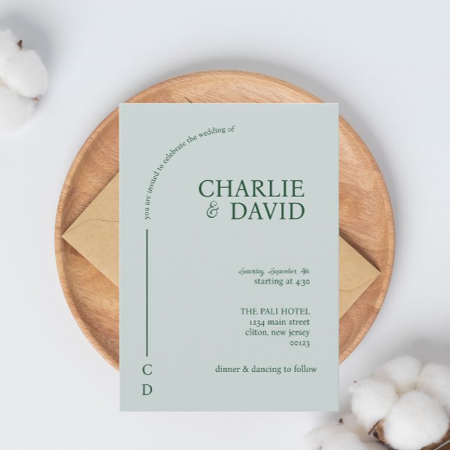 Invitaciones de boda verde esmeralda (Subido por el creador)