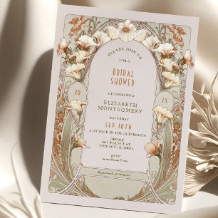 Invitaciones de boda vintage Art Nouveau Deco