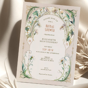 Invitaciones de boda vintage Art Nouveau Deco