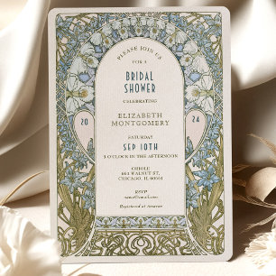 Invitaciones de boda vintage Art Nouveau Deco