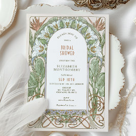 Invitaciones de boda vintage Art Nouveau Deco