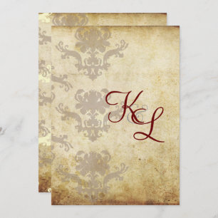 INVITACIONES DE BODA VINTAGE DAMASK