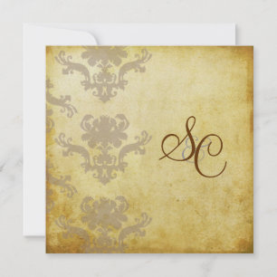 INVITACIONES DE BODA VINTAGE DAMASK
