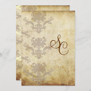 INVITACIONES DE BODA VINTAGE DAMASK