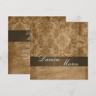 Invitaciones de boda Vintage Damask