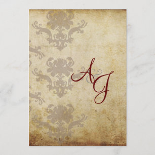 INVITACIONES DE BODA VINTAGE DAMASK