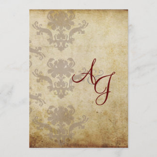INVITACIONES DE BODA VINTAGE DAMASK