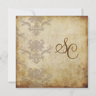 INVITACIONES DE BODA VINTAGE DAMASK