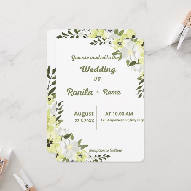 Invitaciones de bodas (Anverso/Reverso In Situ)