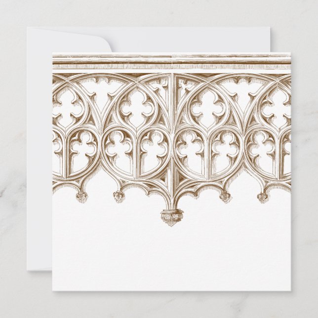 Invitaciones de bodas a la catedral de Sepia (Anverso)