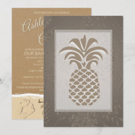 Invitaciones de bodas a la piña tropical