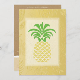 Invitaciones de bodas a la piña tropical