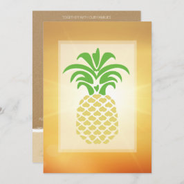 Invitaciones de bodas a la piña tropical