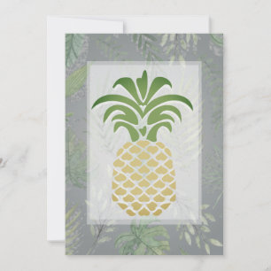 Invitaciones de bodas a la piña tropical