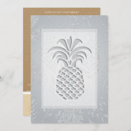 Invitaciones de bodas a la piña tropical