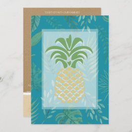 Invitaciones de bodas a la piña tropical